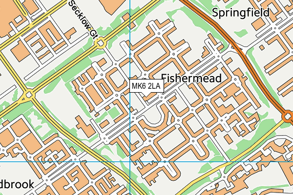 MK6 2LA map - OS VectorMap District (Ordnance Survey) MK6 2LA map - OS VectorMap District (Ordnance Survey)