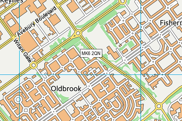 MK6 2QN map - OS VectorMap District (Ordnance Survey) MK6 2QN map - OS VectorMap District (Ordnance Survey)