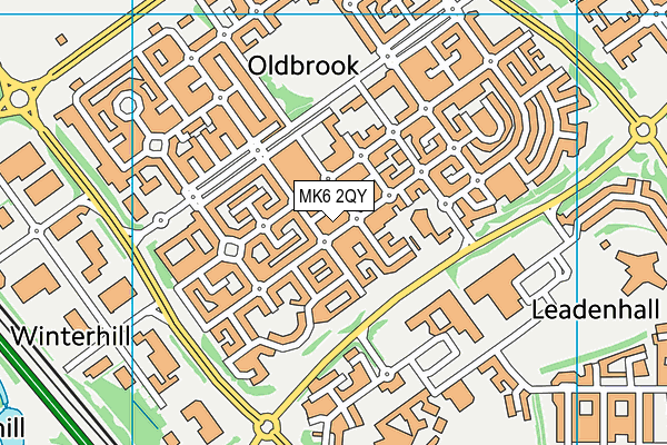 MK6 2QY map - OS VectorMap District (Ordnance Survey) MK6 2QY map - OS VectorMap District (Ordnance Survey)