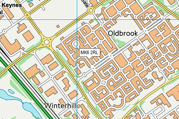 MK6 2RL map - OS VectorMap District (Ordnance Survey) MK6 2RL map - OS VectorMap District (Ordnance Survey)