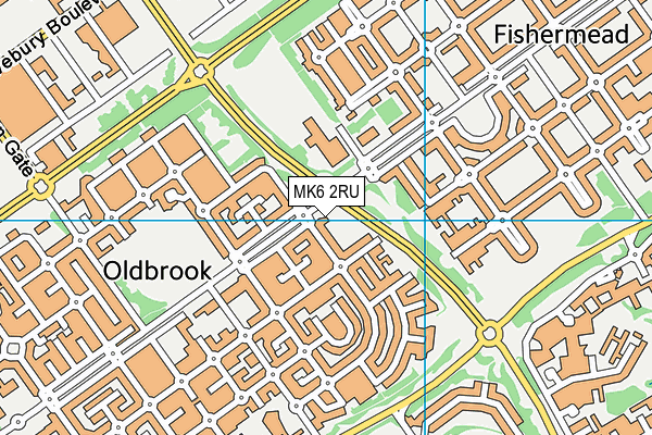 MK6 2RU map - OS VectorMap District (Ordnance Survey) MK6 2RU map - OS VectorMap District (Ordnance Survey)