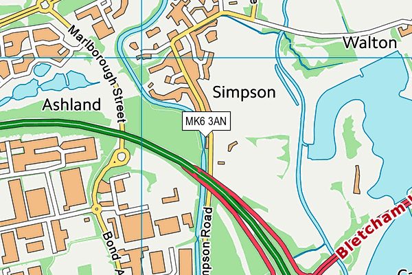 MK6 3AN map - OS VectorMap District (Ordnance Survey) MK6 3AN map - OS VectorMap District (Ordnance Survey)