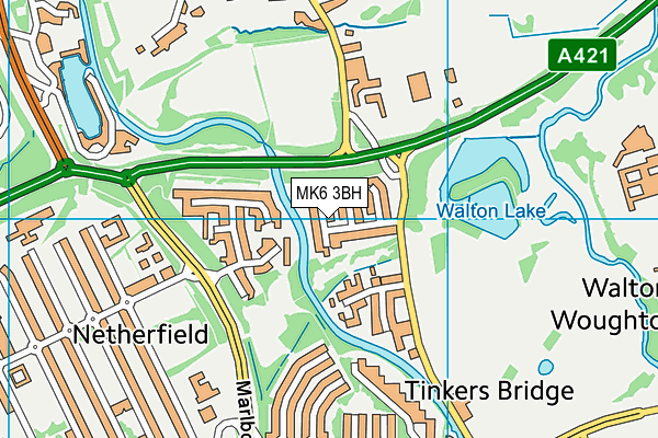 MK6 3BH map - OS VectorMap District (Ordnance Survey) MK6 3BH map - OS VectorMap District (Ordnance Survey)