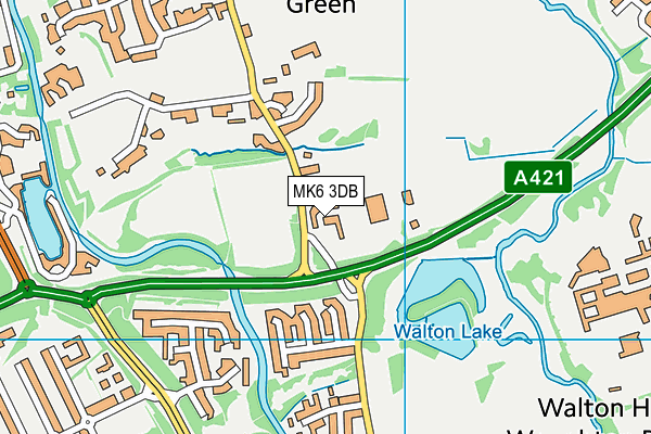 MK6 3DB map - OS VectorMap District (Ordnance Survey) MK6 3DB map - OS VectorMap District (Ordnance Survey)