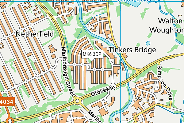 MK6 3DP map - OS VectorMap District (Ordnance Survey) MK6 3DP map - OS VectorMap District (Ordnance Survey)