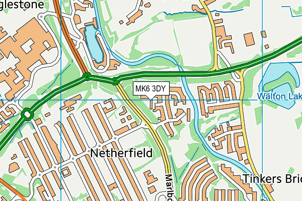 MK6 3DY map - OS VectorMap District (Ordnance Survey) MK6 3DY map - OS VectorMap District (Ordnance Survey)