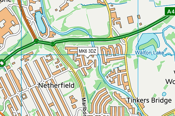 MK6 3DZ map - OS VectorMap District (Ordnance Survey) MK6 3DZ map - OS VectorMap District (Ordnance Survey)