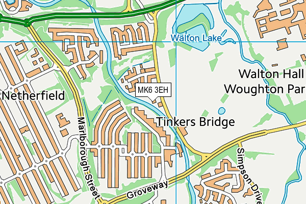 MK6 3EH map - OS VectorMap District (Ordnance Survey) MK6 3EH map - OS VectorMap District (Ordnance Survey)