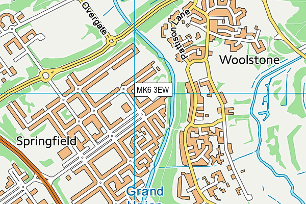 MK6 3EW map - OS VectorMap District (Ordnance Survey) MK6 3EW map - OS VectorMap District (Ordnance Survey)