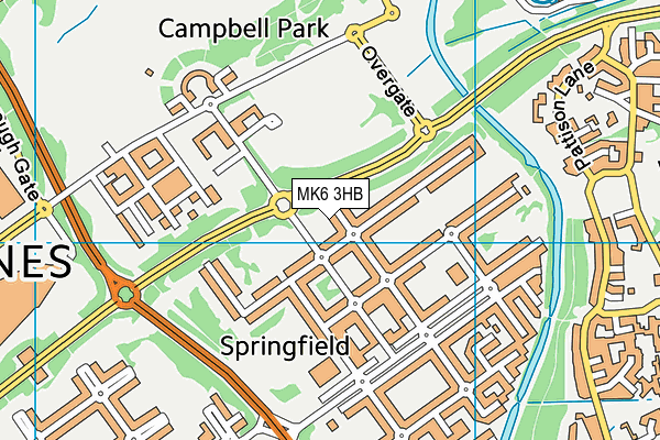 MK6 3HB map - OS VectorMap District (Ordnance Survey) MK6 3HB map - OS VectorMap District (Ordnance Survey)