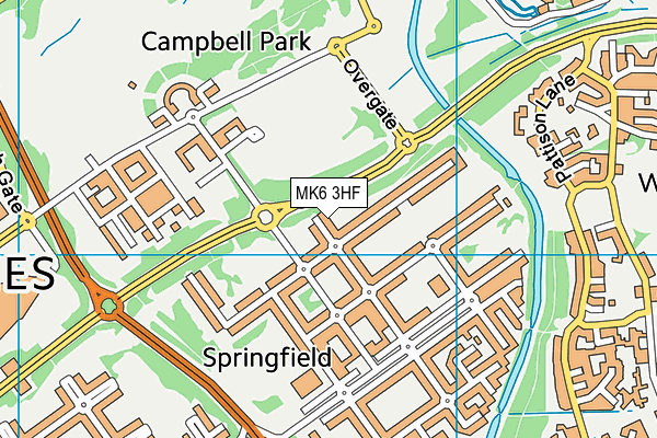 MK6 3HF map - OS VectorMap District (Ordnance Survey) MK6 3HF map - OS VectorMap District (Ordnance Survey)