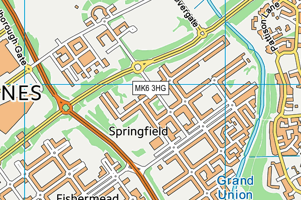MK6 3HG map - OS VectorMap District (Ordnance Survey) MK6 3HG map - OS VectorMap District (Ordnance Survey)