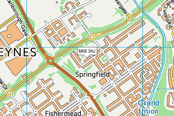 MK6 3HJ map - OS VectorMap District (Ordnance Survey) MK6 3HJ map - OS VectorMap District (Ordnance Survey)