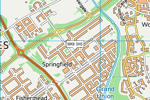 MK6 3HS map - OS VectorMap District (Ordnance Survey) MK6 3HS map - OS VectorMap District (Ordnance Survey)