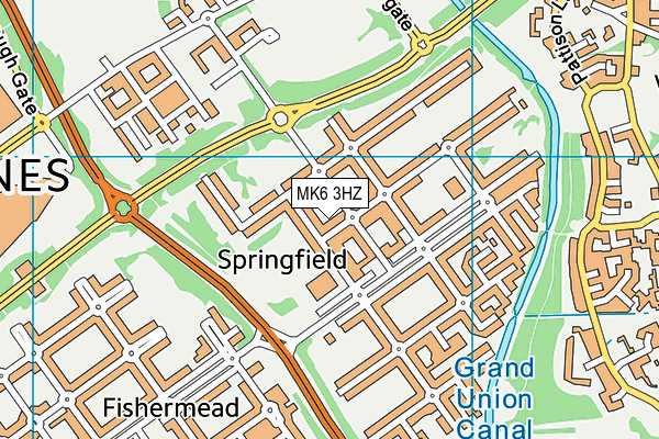 MK6 3HZ map - OS VectorMap District (Ordnance Survey) MK6 3HZ map - OS VectorMap District (Ordnance Survey)