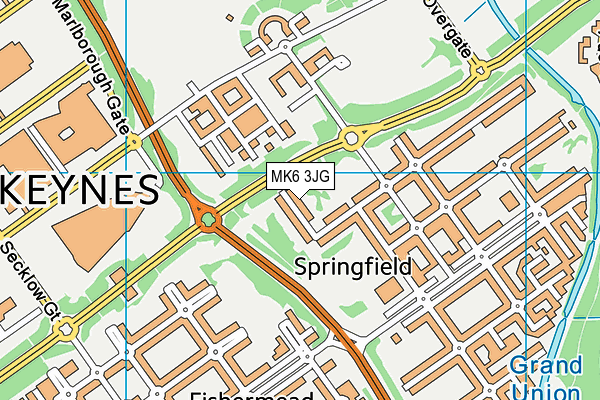 MK6 3JG map - OS VectorMap District (Ordnance Survey) MK6 3JG map - OS VectorMap District (Ordnance Survey)