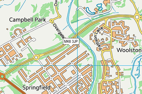 MK6 3JP map - OS VectorMap District (Ordnance Survey) MK6 3JP map - OS VectorMap District (Ordnance Survey)