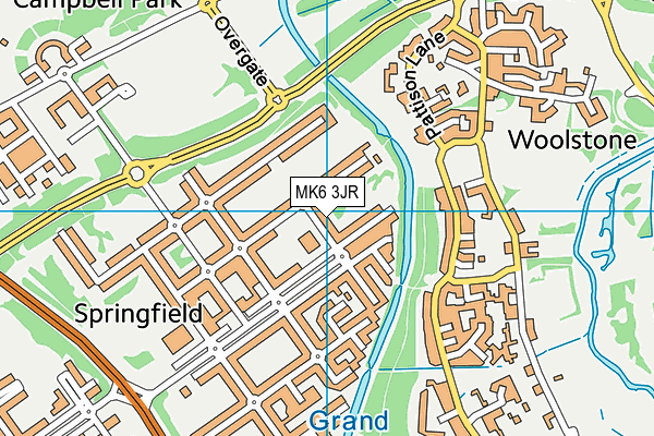 MK6 3JR map - OS VectorMap District (Ordnance Survey)