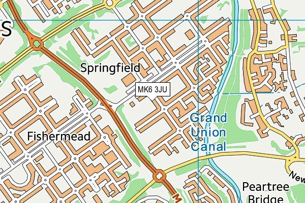 MK6 3JU map - OS VectorMap District (Ordnance Survey) MK6 3JU map - OS VectorMap District (Ordnance Survey)