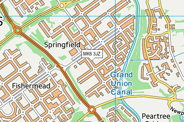 MK6 3JZ map - OS VectorMap District (Ordnance Survey) MK6 3JZ map - OS VectorMap District (Ordnance Survey)