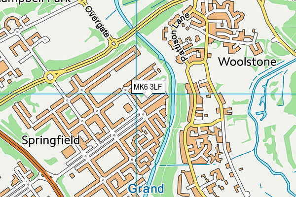 MK6 3LF map - OS VectorMap District (Ordnance Survey) MK6 3LF map - OS VectorMap District (Ordnance Survey)