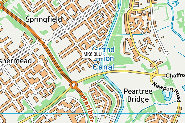 MK6 3LU map - OS VectorMap District (Ordnance Survey)