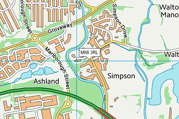MK6 3RL map - OS VectorMap District (Ordnance Survey) MK6 3RL map - OS VectorMap District (Ordnance Survey)