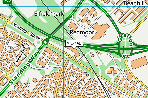 MK6 4AE map - OS VectorMap District (Ordnance Survey) MK6 4AE map - OS VectorMap District (Ordnance Survey)
