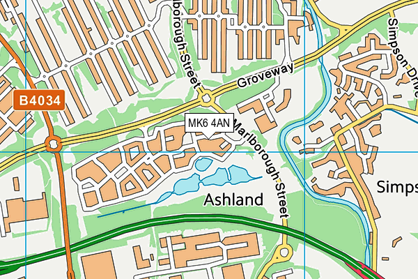 MK6 4AN map - OS VectorMap District (Ordnance Survey) MK6 4AN map - OS VectorMap District (Ordnance Survey)