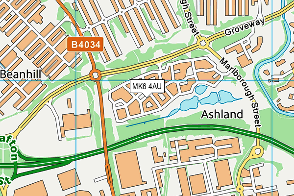 MK6 4AU map - OS VectorMap District (Ordnance Survey) MK6 4AU map - OS VectorMap District (Ordnance Survey)