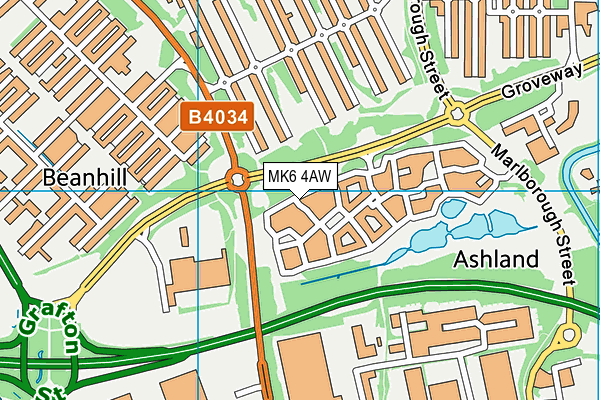 MK6 4AW map - OS VectorMap District (Ordnance Survey) MK6 4AW map - OS VectorMap District (Ordnance Survey)