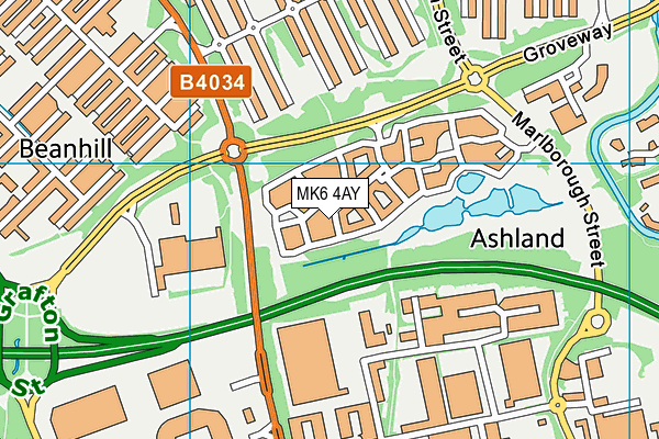 MK6 4AY map - OS VectorMap District (Ordnance Survey) MK6 4AY map - OS VectorMap District (Ordnance Survey)