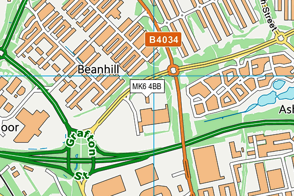 MK6 4BB map - OS VectorMap District (Ordnance Survey) MK6 4BB map - OS VectorMap District (Ordnance Survey)