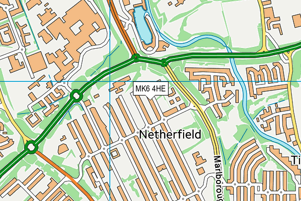 MK6 4HE map - OS VectorMap District (Ordnance Survey) MK6 4HE map - OS VectorMap District (Ordnance Survey)