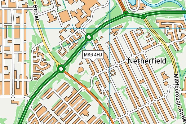 MK6 4HJ map - OS VectorMap District (Ordnance Survey) MK6 4HJ map - OS VectorMap District (Ordnance Survey)