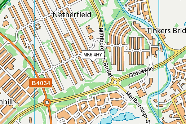 MK6 4HY map - OS VectorMap District (Ordnance Survey) MK6 4HY map - OS VectorMap District (Ordnance Survey)
