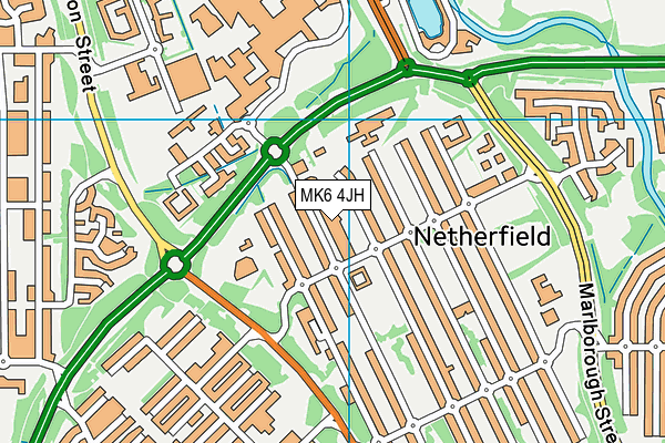 MK6 4JH map - OS VectorMap District (Ordnance Survey) MK6 4JH map - OS VectorMap District (Ordnance Survey)