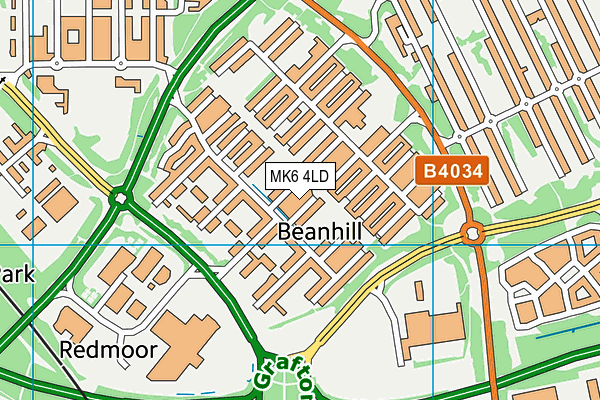 MK6 4LD map - OS VectorMap District (Ordnance Survey) MK6 4LD map - OS VectorMap District (Ordnance Survey)