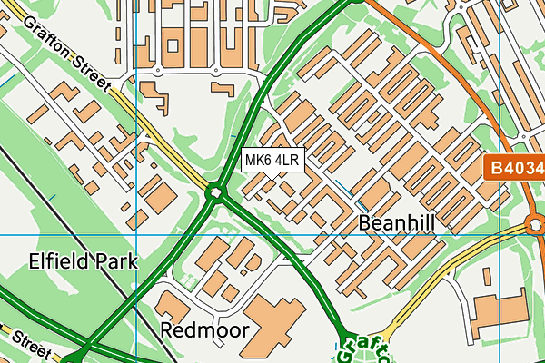 MK6 4LR map - OS VectorMap District (Ordnance Survey) MK6 4LR map - OS VectorMap District (Ordnance Survey)