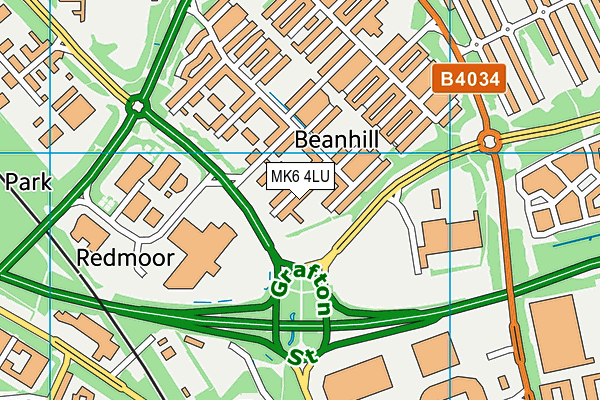 MK6 4LU map - OS VectorMap District (Ordnance Survey) MK6 4LU map - OS VectorMap District (Ordnance Survey)