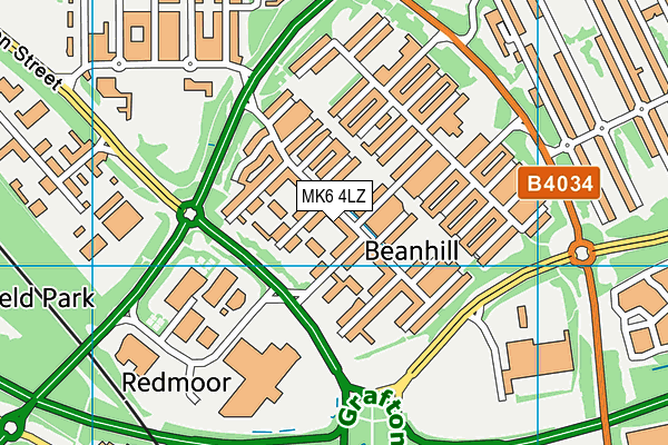 MK6 4LZ map - OS VectorMap District (Ordnance Survey) MK6 4LZ map - OS VectorMap District (Ordnance Survey)