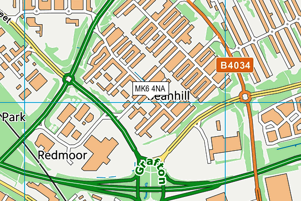 MK6 4NA map - OS VectorMap District (Ordnance Survey) MK6 4NA map - OS VectorMap District (Ordnance Survey)