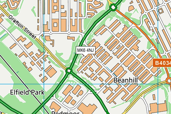 MK6 4NJ map - OS VectorMap District (Ordnance Survey) MK6 4NJ map - OS VectorMap District (Ordnance Survey)