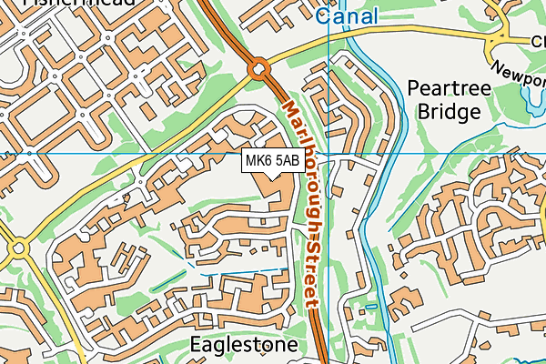MK6 5AB map - OS VectorMap District (Ordnance Survey) MK6 5AB map - OS VectorMap District (Ordnance Survey)
