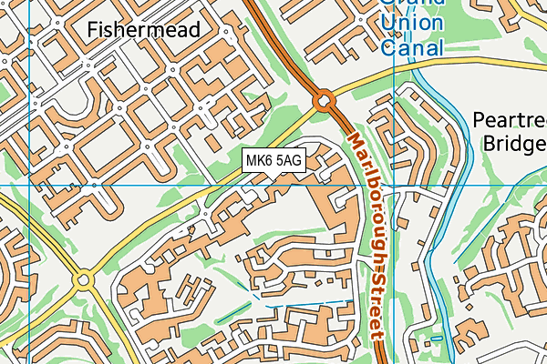 MK6 5AG map - OS VectorMap District (Ordnance Survey) MK6 5AG map - OS VectorMap District (Ordnance Survey)