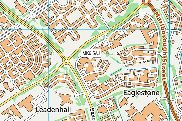 MK6 5AJ map - OS VectorMap District (Ordnance Survey) MK6 5AJ map - OS VectorMap District (Ordnance Survey)