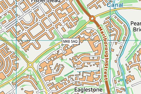 MK6 5AQ map - OS VectorMap District (Ordnance Survey) MK6 5AQ map - OS VectorMap District (Ordnance Survey)