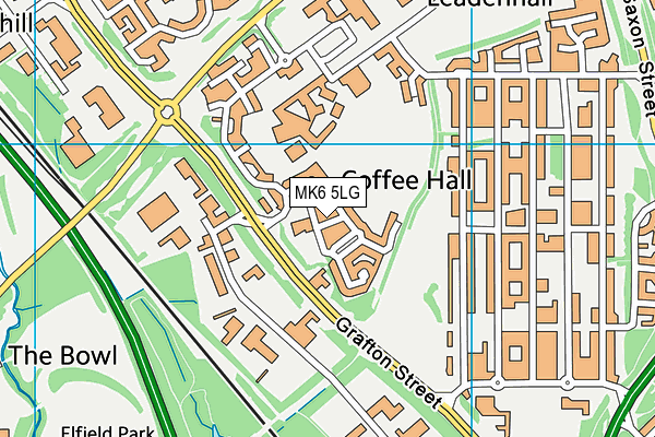 MK6 5LG map - OS VectorMap District (Ordnance Survey)