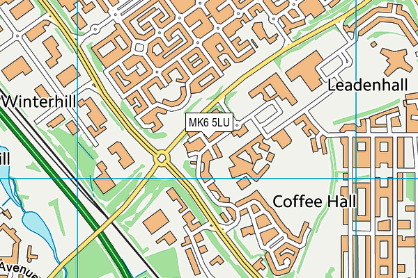 MK6 5LU map - OS VectorMap District (Ordnance Survey) MK6 5LU map - OS VectorMap District (Ordnance Survey)