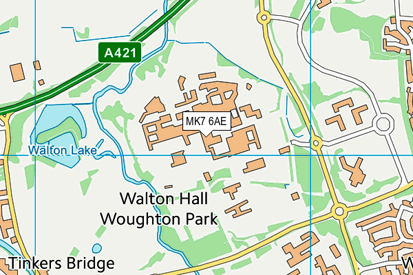 MK7 6AE map - OS VectorMap District (Ordnance Survey) MK7 6AE map - OS VectorMap District (Ordnance Survey)